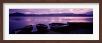 Sunset Fishing Boats Loch Awe Scotland Fine Art Print