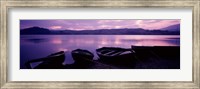 Sunset Fishing Boats Loch Awe Scotland Fine Art Print