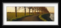 Winding Road, Trees, Oudendijk, Netherlands Fine Art Print