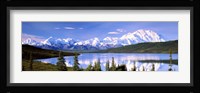 Snow Covered Mountains, Wonder Lake, Denali National Park, Alaska Fine Art Print