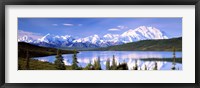 Snow Covered Mountains, Wonder Lake, Denali National Park, Alaska Fine Art Print