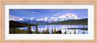 Snow Covered Mountains, Wonder Lake, Denali National Park, Alaska Fine Art Print