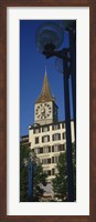 Low angle view of a clock tower, Zurich, Canton Of Zurich, Switzerland Fine Art Print
