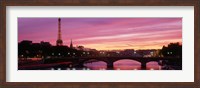 Sunset, Romantic City, Eiffel Tower, Paris, France Fine Art Print