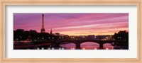Sunset, Romantic City, Eiffel Tower, Paris, France Fine Art Print