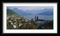 VillageWeggis & Lake Vierwaldstattersee, Switzerland Fine Art Print
