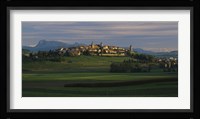 Houses on a hill, Romont, Switzerland Fine Art Print