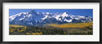 Mountains covered in snow, Sneffels Range, Colorado, USA Fine Art Print