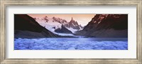 Mountains covered in snow, Laguna Torre, Los Glaciares National Park, Patagonia, Argentina Fine Art Print
