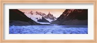 Mountains covered in snow, Laguna Torre, Los Glaciares National Park, Patagonia, Argentina Fine Art Print