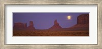 Moon over Monument Valley Tribal Park, Arizona Fine Art Print