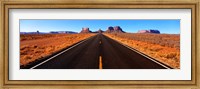 Empty Road, Clouds, Blue Sky, Monument Valley, Utah, USA, Fine Art Print