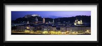 Austria, Salzburg, Salzach River at dusk Fine Art Print