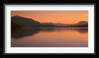 Lake Zug in the Evening Mt Rigi & Mt Pilatus  Switzerland Fine Art Print