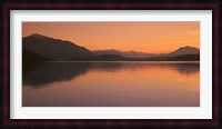 Lake Zug in the Evening Mt Rigi & Mt Pilatus  Switzerland Fine Art Print