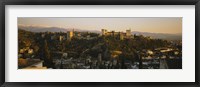 High angle view of a city, Alhambra, Granada, Spain Fine Art Print