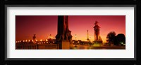 France, Paris, Pont Alexandre III at dusk Fine Art Print