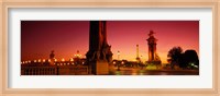 France, Paris, Pont Alexandre III at dusk Fine Art Print