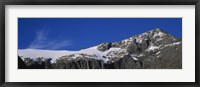 Low angle view of snow on a mountain, Darran Mountains, Fiordland National Park, South Island New Zealand, New Zealand Fine Art Print