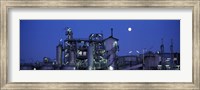 Low angle view of an oil refinery, Hamburg, Germany Fine Art Print