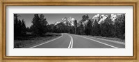 Road Winding Through Teton Range, Grand Teton National Park, Wyoming, USA Fine Art Print