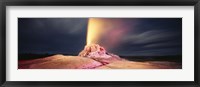Steam erupting from a geyser, White Dome Geyser, Lower Geyser Basin, Yellowstone National Park, Wyoming, USA Fine Art Print