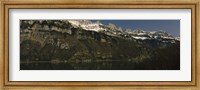 Lake on mountainside, Lake Walensee, Zurich, Canton Of Zurich, Switzerland Fine Art Print