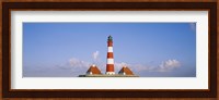 Lighthouse on a landscape, Westerhever Lighthouse, Schleswig-Holstein, Germany Fine Art Print