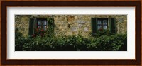 Flowers on a window, Monteriggioni, Tuscany, Italy Fine Art Print