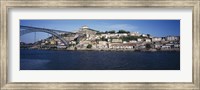 Buildings at the waterfront, Serra do Pillar, Douro River, Porto, Portugal Fine Art Print