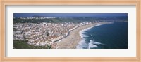 High angle view of a town, Nazare, Leiria, Portugal Fine Art Print