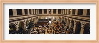 High angle view of a group people at a stock exchange, Paris Stock Exchange, Paris, France Fine Art Print