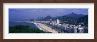 Aerial view of Copacabana Beach, Rio De Janeiro, Brazil Fine Art Print