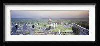 Tombstones in a cemetery, Poulnabrone Dolmen, The Burren, County Clare, Republic of Ireland Fine Art Print