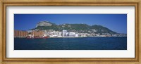 Buildings at the waterfront, Rock of Gibraltar, Gibraltar Fine Art Print