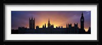Sunset Houses of Parliament & Big Ben London England Fine Art Print