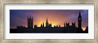 Sunset Houses of Parliament & Big Ben London England Fine Art Print
