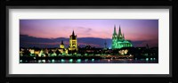 Cityscape At Dusk, Cologne, Germany Fine Art Print