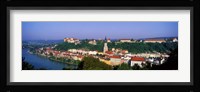 Skyline Salzach River Burghausen Bavaria Germany Fine Art Print