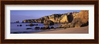 Portugal, Lagos, Algarve Region, Panoramic view of the beach and coastline Fine Art Print