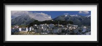 High angle view of a village on a mountainside, Iznalloz, Granada, Andalusia, Spain Fine Art Print