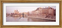 Buildings Near Seine River, Notre Dame, Paris, France Fine Art Print