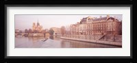 Buildings Near Seine River, Notre Dame, Paris, France Fine Art Print