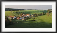 Switzerland, Jura Mountains, La Bosse, High angle view of cottages in a valley Fine Art Print