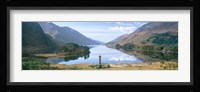 Scotland, Highlands, Loch Shiel Glenfinnan Monument, Reflection of cloud in the lake Fine Art Print