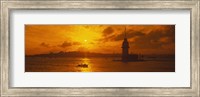 Sunset over a river, Bosphorus, Istanbul, Turkey Fine Art Print