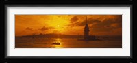 Sunset over a river, Bosphorus, Istanbul, Turkey Fine Art Print
