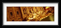 Fountain lit up at night, Trevi Fountain, Rome, Italy Fine Art Print