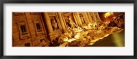 Fountain lit up at night, Trevi Fountain, Rome, Italy Fine Art Print