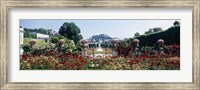 Flowers in a formal garden, Mirabell Gardens, Salzburg, Salzkammergut, Austria Fine Art Print